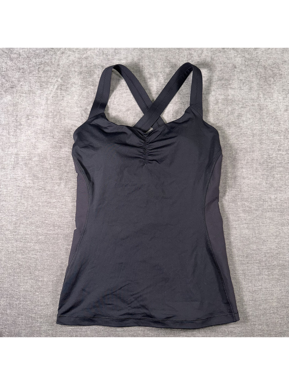 Lululemon Stuff Your Bra Tank, Size 10, Black Criss Cross